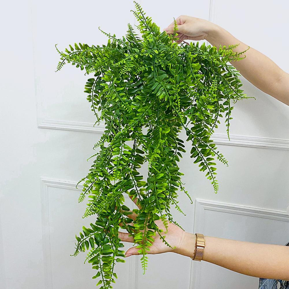 Hanging Artificial Ferns Garden Fake Plant Not Require Maintenance Ornaments for Home Walls Doors Windows