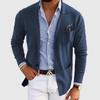 Blazer Casual da Uomo con Bavero Manica Lunga Cappotto Singolo Giacca da Abito da Esterno da Lavoro Tasche