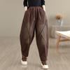 DIMANAF 2025 New Autumn Plus Size Women Jeans Vintage Elastic Waist Denim Pants Loose Trousers Big Size Casual Cotton