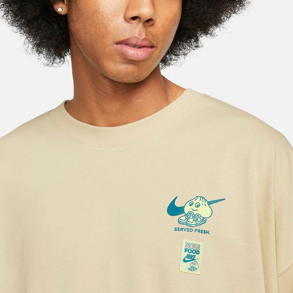 Nike Sportswear Letter Print Loose Short Sleeve T-Shirt Men Tops Team-Gold FB9808-783