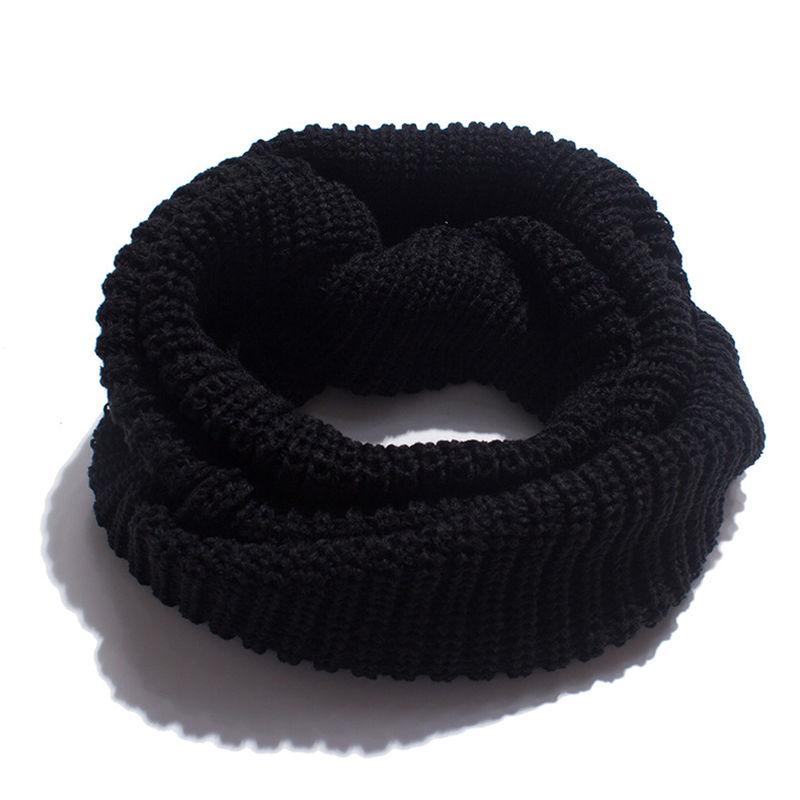 Autumn and Head Pin Woven Scarf Scarf Keep Scarf Two-Loop Warm Fashion Winter Wool