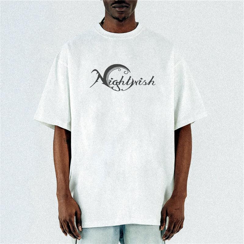 Digital Direct Injection Nightwish Rock Band Print LooseTee Cotton Heavyweight HipHop