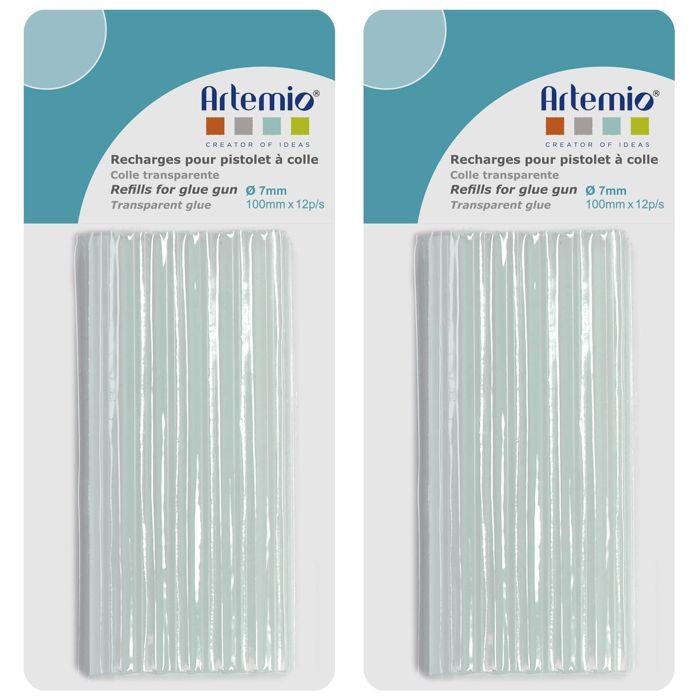 24 recharges pistolet à colle - 7 x 100 mm