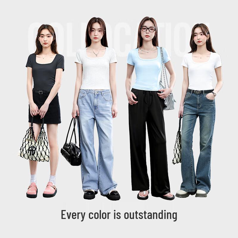 MJ STYLE Basic Short Sleeve T-Shirt