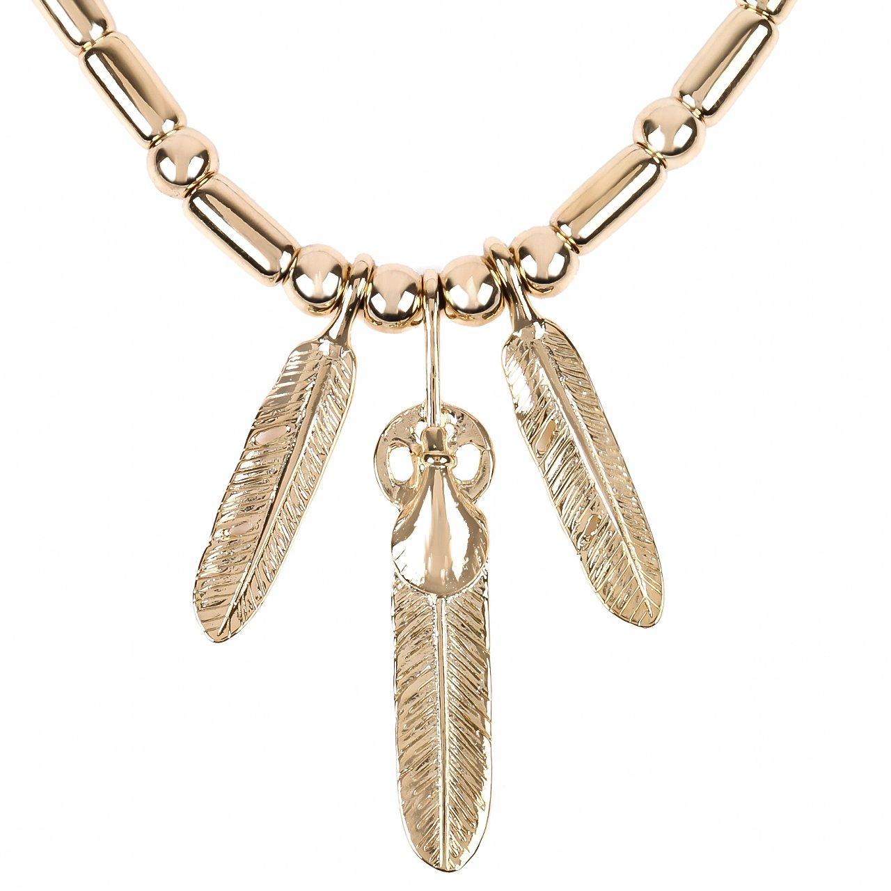 [Kansha Ichiba] Authentic Gold Feather Pipe Necklace