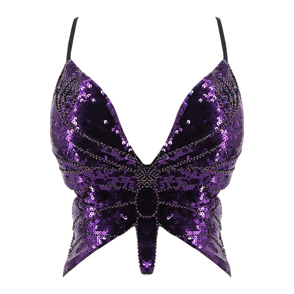 Ladies' Performance Tops, Belly Dance Bras, Sexy Stage Butterfly Bras