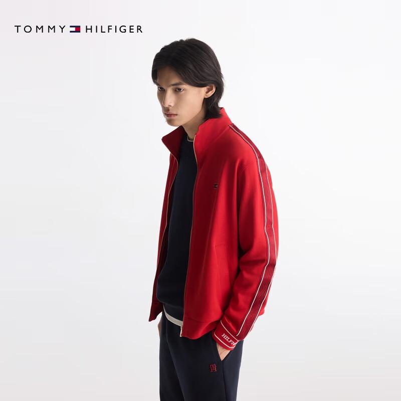 Tommy Hilfiger Men's Year of the Snake Double-Knit Cardigan Sweatshirt