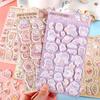 New 1/6Pcs Cartoon Animals Felt Cloth Sticker Creativity 3D Relief Stickers Fun Scrapbooking DIY Diary Decoration Stationery