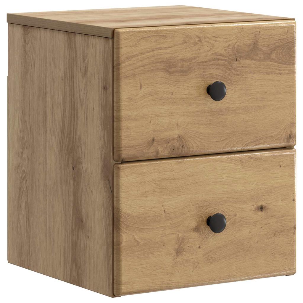 Wall Mounted Nightstand 2 Pcs Artisan Oak 34.5 X 33 X 40 Cm