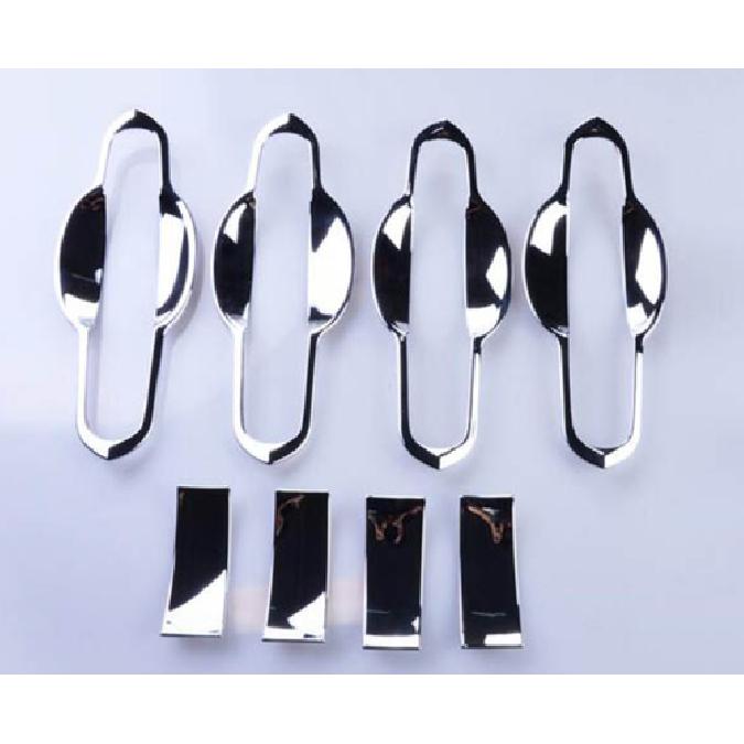 Chrome Door Handle Bowl Smartkey Set Cover Trim For 2013- Ford Escape Kuga