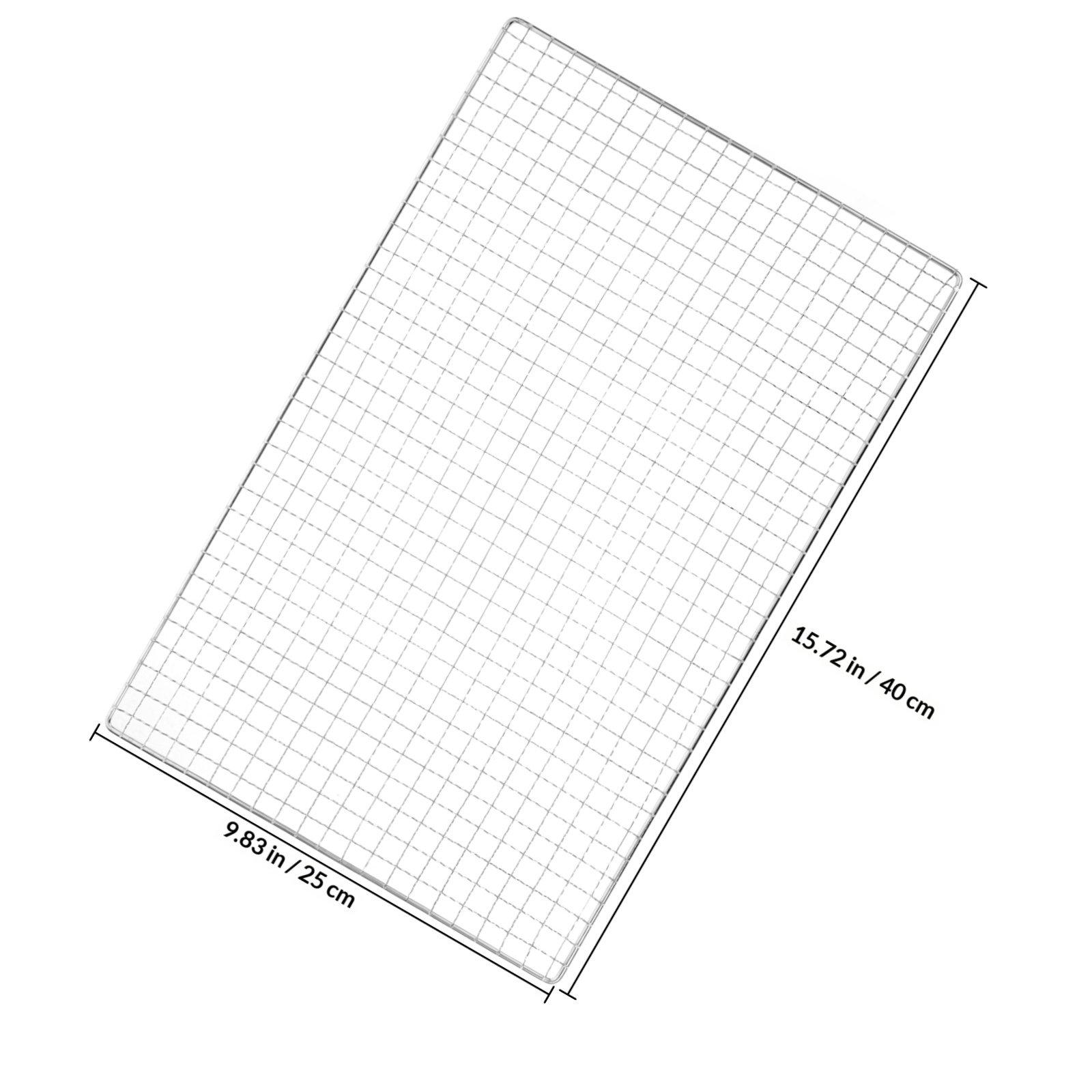 1Pcs Stainless Steel Bbq Grill Net Portable Barbecue Mesh High Temperature Resistant Outdoor Cooking Rack Barbecue Tool