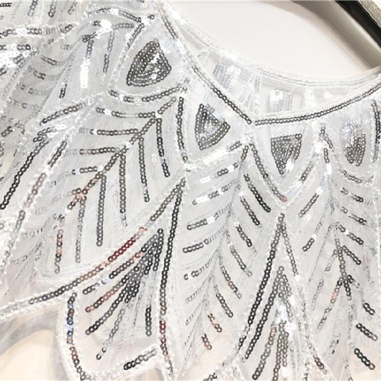 Sequins Flapper Shawl Costume Beadwork Accessories for 20s Theme Party