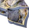 Blue Gilt Double Crepe Silk! Mulberry Silk Silk Scarf For Women'S Spring And Summer Temperament With Decorative Scarf Streamer