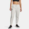 Under Armour Solid Color Drawstring Joggers With Fleece Lining Women Bottoms Light-Grey 1379443-114