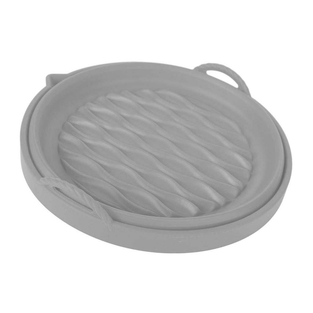 Fryer Silicone Liner Foldable Round Wavy Stripe Heat Resistant Reusable Fryer Pot for Fryer Accessory