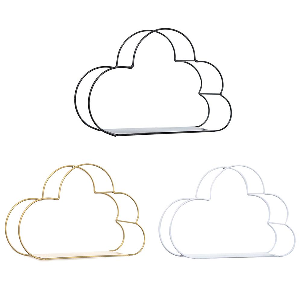 Nordic Iron Cloud Shape Decorative Shelf Potted Ornament Storage Holder Rack Shelves Wall Decoration