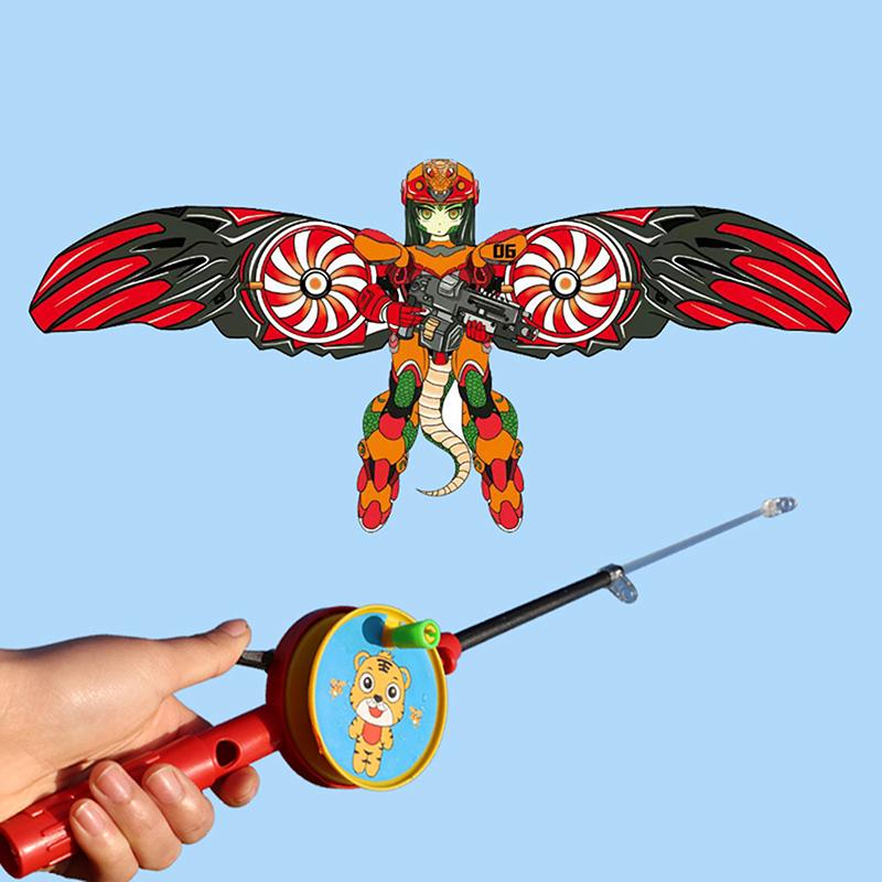 1 Satz Kinder Drachenspielzeug Cartoon Schmetterling Schwalben Adler Drachen mit Griff Kinder Flugdrachen Outdoor Spielzeug