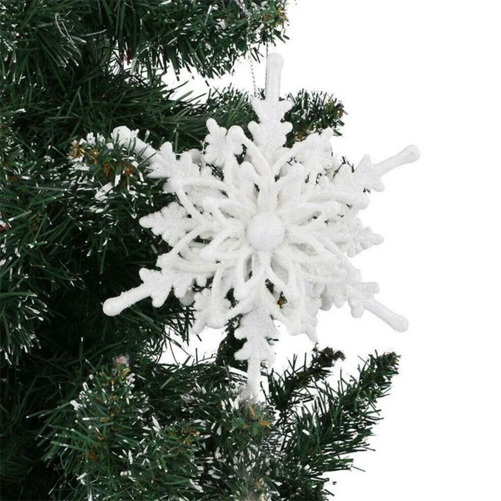 Acrylic 3D Snowflake Decoration Ice White Snowflake Tree Decoration  Christmas Tree