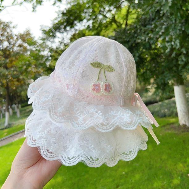 Baby Girl Summer Sun Hat With Adjustable Brim For Outdoor Protection
