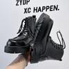 2024 autumn new fashion thick heel Martin boots men's short knight boots temperament ins trendy British style 86689-A