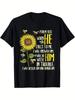 Men's Christian Faith T-shirt, Featuring Psalm 91 15 and a Sunflower and Bee Design SM Heavyweight F