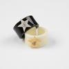 Eireve BLACK AND WHITE STAR RING SET (2PCS)