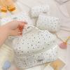 Quilted Dot Makeup Bag for Women Girl Small Large Lipstick Brush Cosmetic Pouch Case Portable Mini Wallet Coin Purse Bags