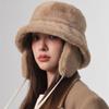 Removable Women Golf Cap Cotton Fabric Hiking Hat New Fur Hat