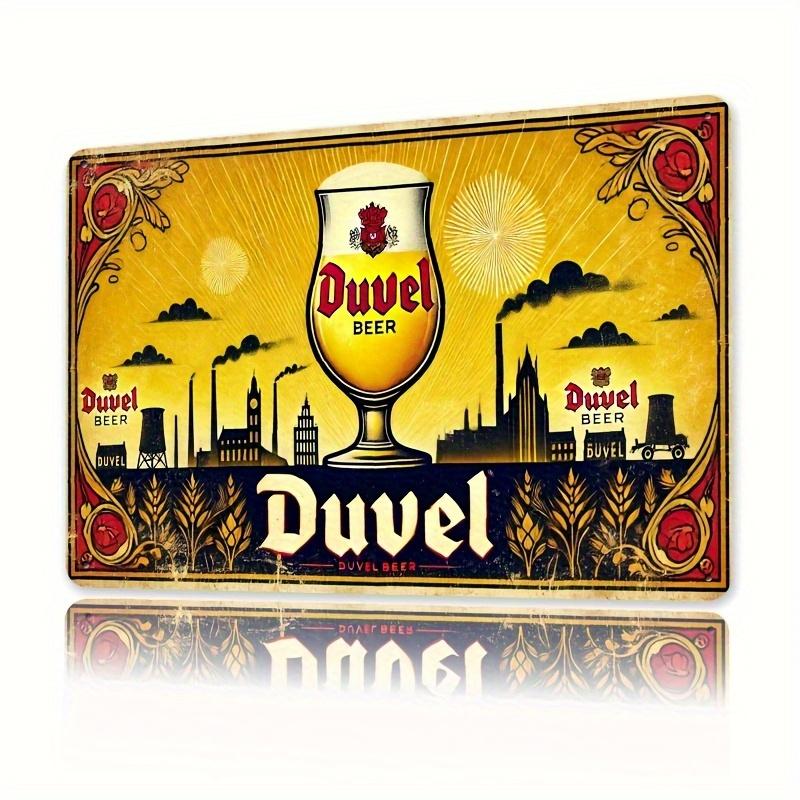 

Duvel Beer Vintage Metal Sign Retro Cityscape Beer Glass Design Perfect for Home Bar Cafe Garage Wall Decor Beer Dec aluminum 20x30cm
