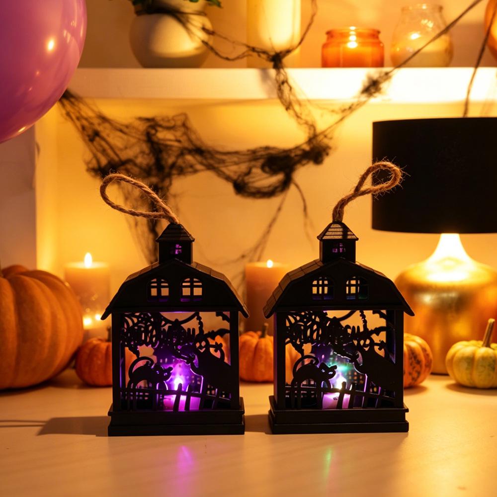 Halloween Skull Candle Lantern: Colorful Flashing Pumpkin Ghost Decoration