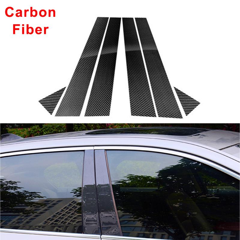 Kohlefaser Auto Fenster B-Säulen Verkleidung Aufkleber Für BMW F30 E46 E90 G20 318i 325i 320i 328i Türsäulen Folien Wrap Auto Zubehör