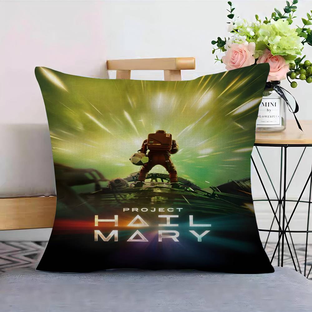Ryan Gosling Movie Project Hail Mary  Pillow Covers Sofa Decorative Home Doublesided Printing Short Plush Cushion Cover