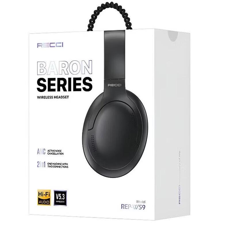Recci REP-W59 Platinum ANC Wireless Bluetooth Headphones