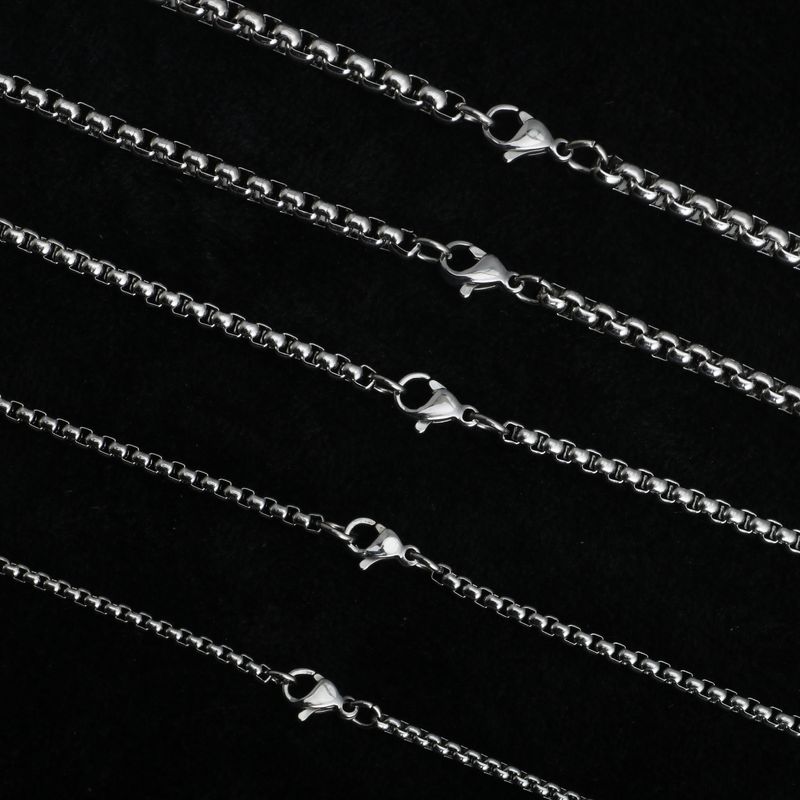 

Модное украшение Ожерелье из нержавеющей стали с квадратным жемчугом Цепочка-киль из титановой стали Подвеска Чистое ожерелье DIY Аксессуары ручной работы 2.5mm*50cm