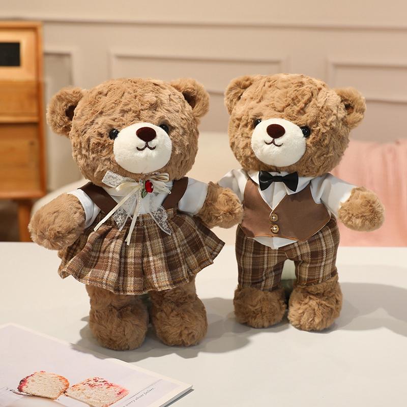9 Styles Cute Teddy Bear Plush Toys Delicate Dressed Up Cartoon Little Bear Doll Warm Cozy Children Appease Bear Toys
