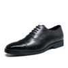 Spring and Autumn Brock Men's Shoes British Leather Shoes Casual Business Men's Large Carved Size Shoes Dress Leather Shoes