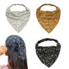 Floral Printed Triangle Hair Band Vintage Style Elastic Hair Wrap Seasonal Casual Headwear Women Retro Hair Accessories