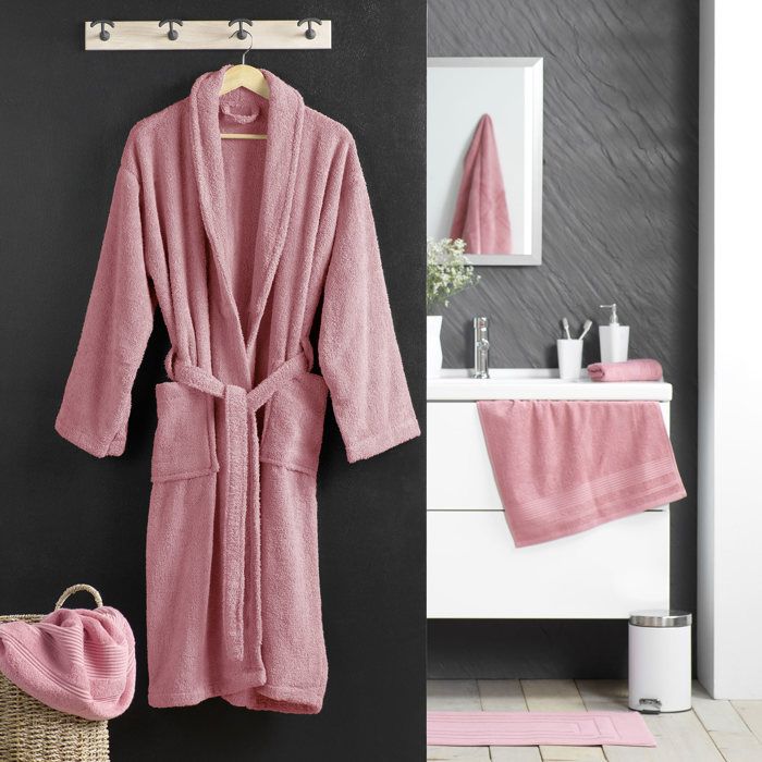 Peignoir Col Chale Tendresse bois de rose