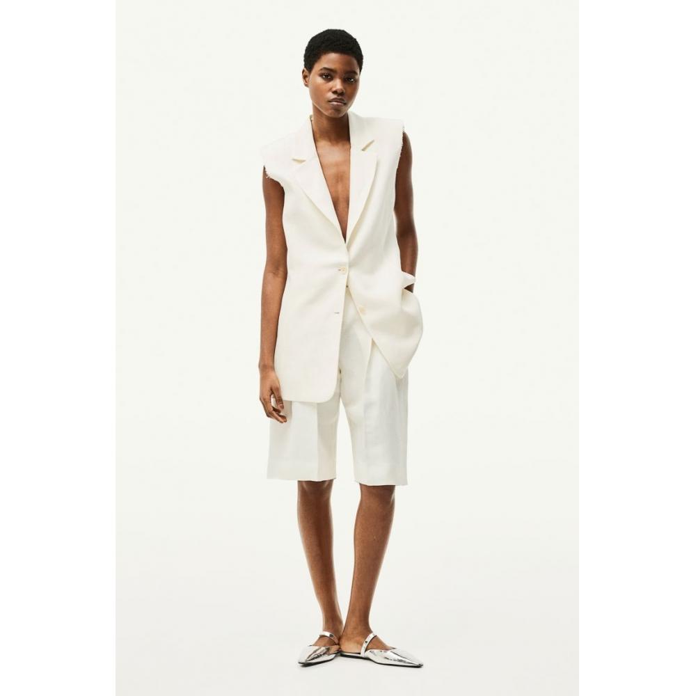 

Куртка без рукавов из смесового льна HM белая