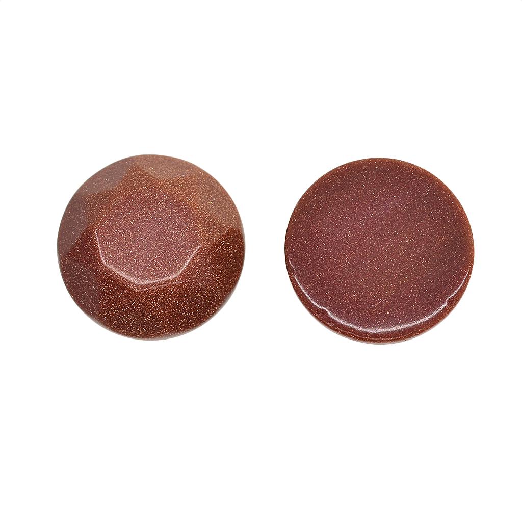 2Pcs 2 Cm Round Cabochon Gem Beads Stone for DIY Jewlery Findings Craft Purple