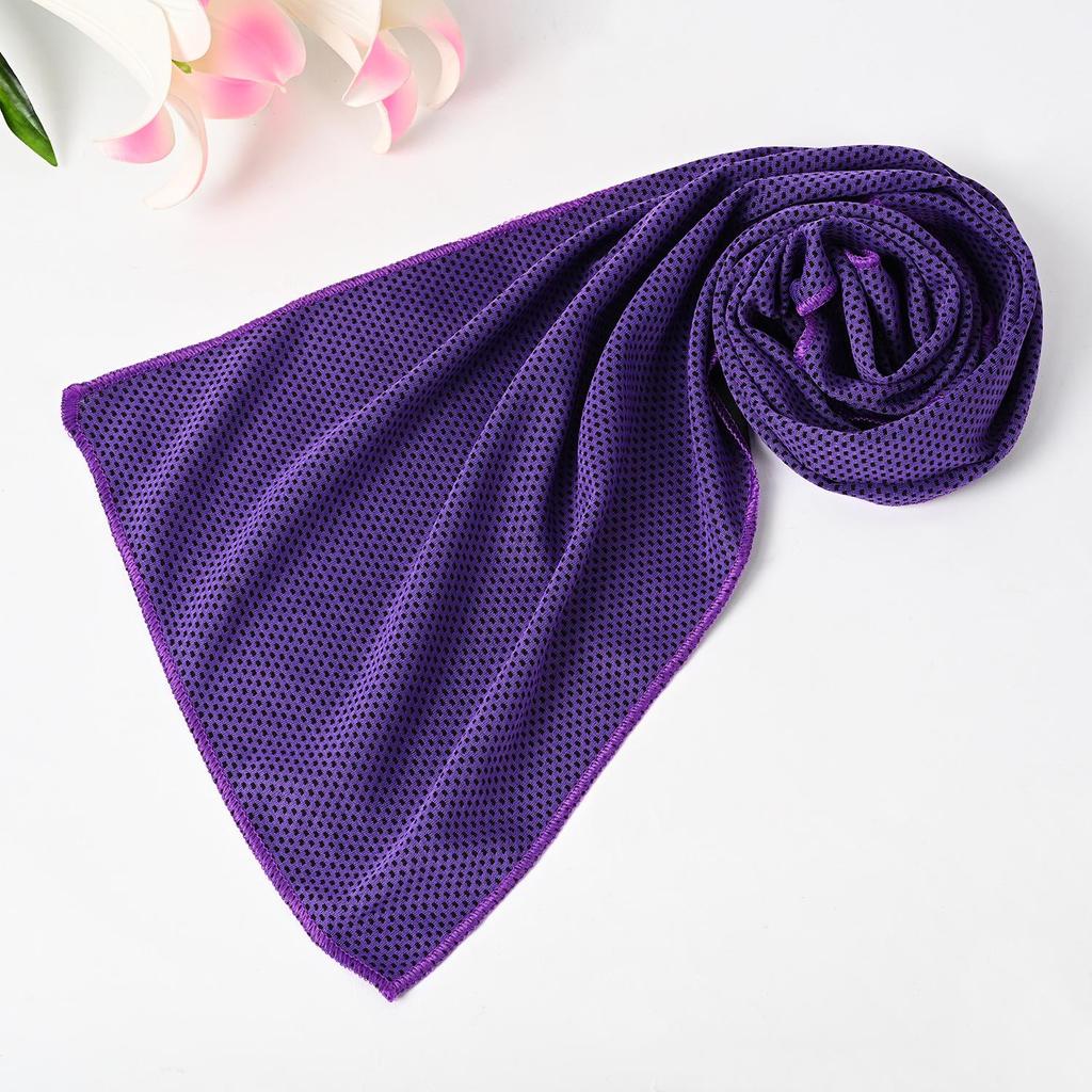 Serviette de Sport Rafraîchissante en Soie Glacée - Séchage Rapide, Logo Personnalisable, Parfaite pour le Fitness au Printemps et en Été