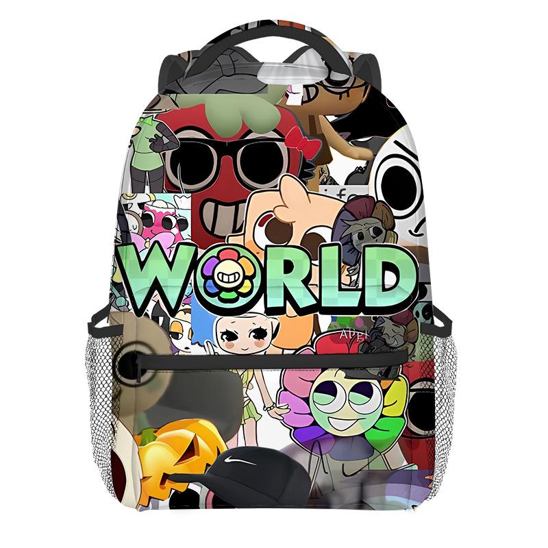 Dandy's World Kids Backpack DIY Cute Printed Student Bookbag Double Shoulder Bag for Children