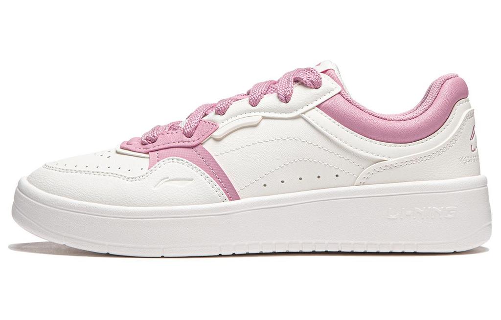 Li Ning Line 2.0 V2 Slip Resistant Abrasion Resistant Low Top Skateboard Shoes Women's White Pink AGCU108-1