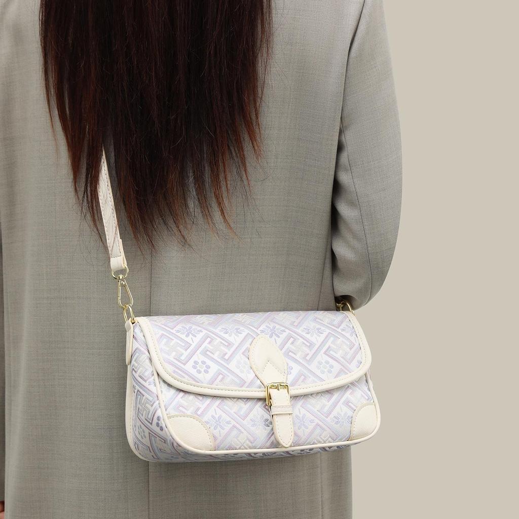 Guangxi Zhuang Brocade Intangible Cultural Heritage Women's Crossbody Bag - 2026 New Versatile Chinese Style Shoulder Bag for Ladies