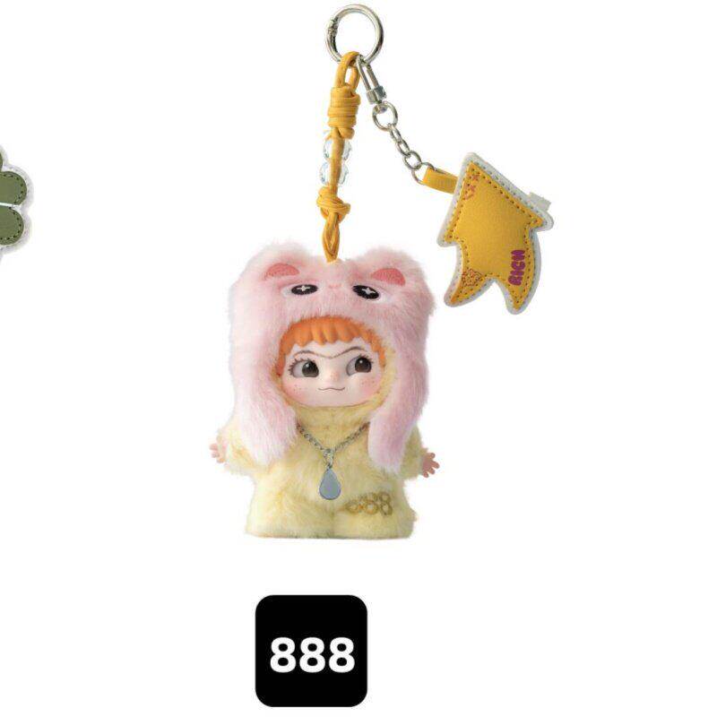 Genuine In Stock Wakuku 3.0 On A Roll Series Dolls Cute Fluffy Collectable Figure Bag Charm Keychain Toys Holiday Gift
