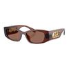 Fashion Retro Design Injection Molded Irregular Shape Sunglasses Women Sunglasses Gradient-Brown 0MK2243U-402173