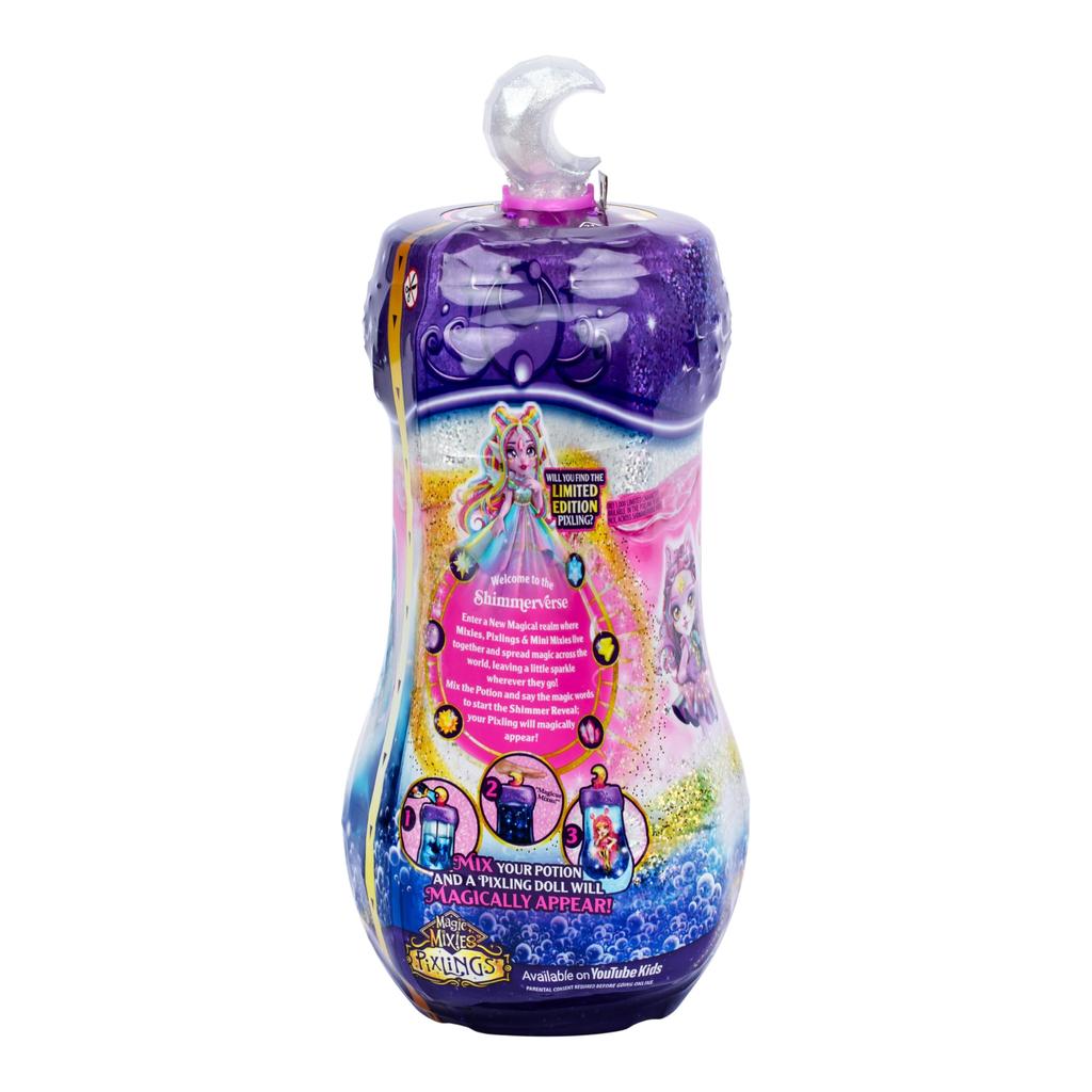 Magic Mixies Pixlings Shimmerverse Create and mix a magical potion to reveal Howlexa the Pixling and watch this beautiful inch fashion doll appear
