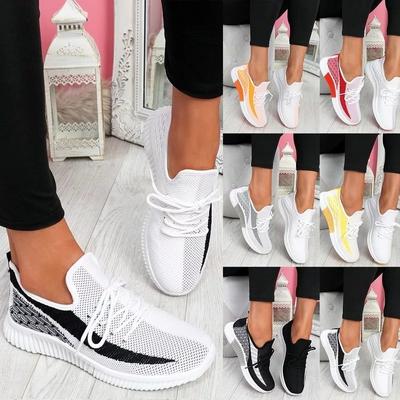 Women Vulcanized Woman Mesh Sneakers Female Lace Up Shoes Women's Round Toe Low Heels Ladies Comfortable Casual Footwear
