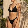 Bikini Set Halter Neck Adjustable Strap Quick Drying Elastic Two Piece Swimsuit Side Tie Bottoms for Comfortable Fit Beachwear Bathing Suit