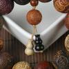 Classic 20mm Handmade Wood Carved Beaded Bracelet With Pendant For Men And Women Jewelry Gift